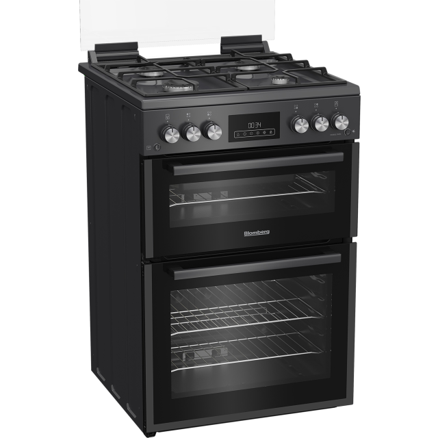 Blomberg GGRN655N 60cm Double Oven Gas Cooker with Gas Hob - Anthracite