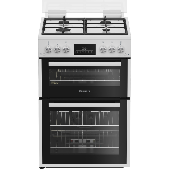 Blomberg GGRN655W 60cm Double Oven Gas Cooker with Gas Hob - White
