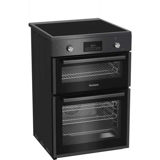Blomberg HIRN651N 60cm Double Oven Electric Cooker with Induction Hob - Anthracite