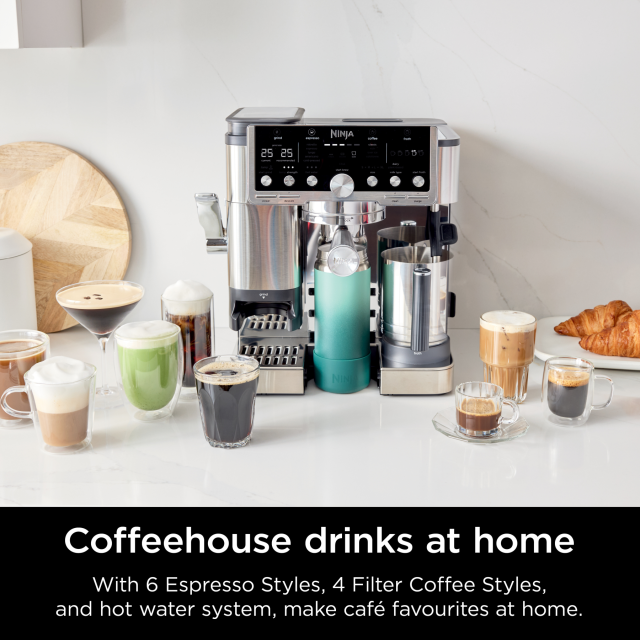 Ninja ES701UK Luxe Café Pro Series Espresso Machine - Black/Stainless Steel
