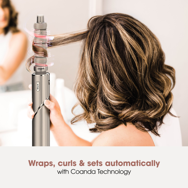 Shark HD426SLUK FlexStyle Air Styler & Hair Dryer for Straight & Wavy Hair - 3 Attachments - Stone