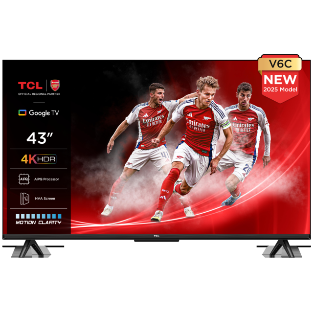 TCL 43V6C-UK 43inch 4K Direct LED HDR Google TV