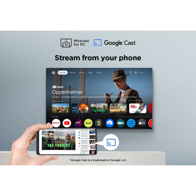 TCL 55P7K-UK 55inch 4K QLED Direct LED HDR Google TV